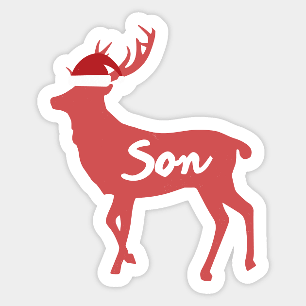 Son Boy Reindeer Family Group Christmas Eve Matching Sticker by Freid